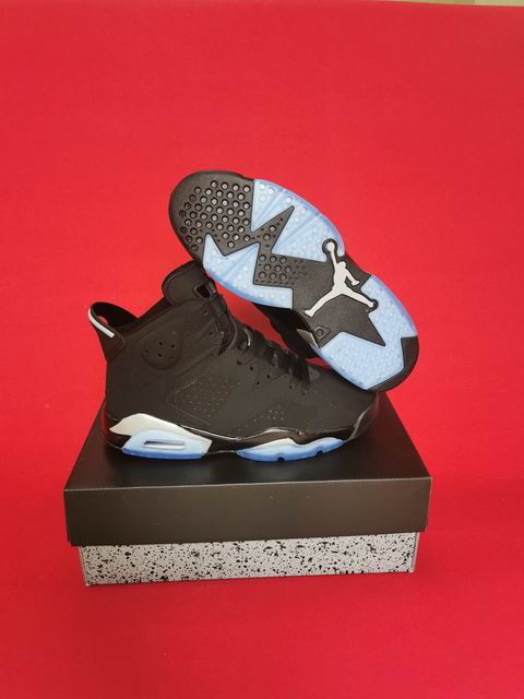Air Jordan 6 Women's Basketball Shoes Black Blue-12 - Click Image to Close